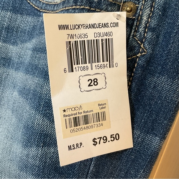 Lucky Brand NWT Summer Sweet Women’s Denim Distressed Cropped Jeans. Size 6 (28) - Picture 4 of 9